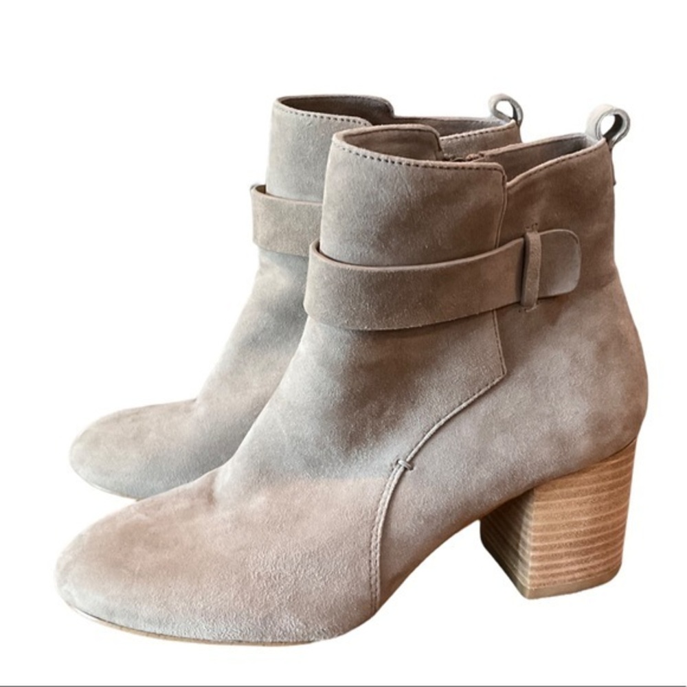 Splendid Taupe Suede Ankle Boots Booties Sz 8